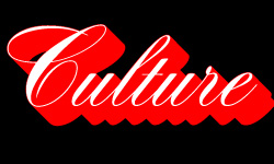 Stylized text link to "Culture" posts on iRez