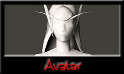 Link to Avatar related posts on iRez. Image on button is a World of Warcraft avatar rendered in Maya as a white, uncolored porcelain figure by Ironyca Lee of the blog Ironyca Stood in the Fire and the live broadcast The WoW Factor