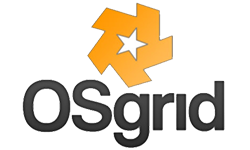 logo of open source 3D virtual world OS Grid and link to iRez posts on OS Grid