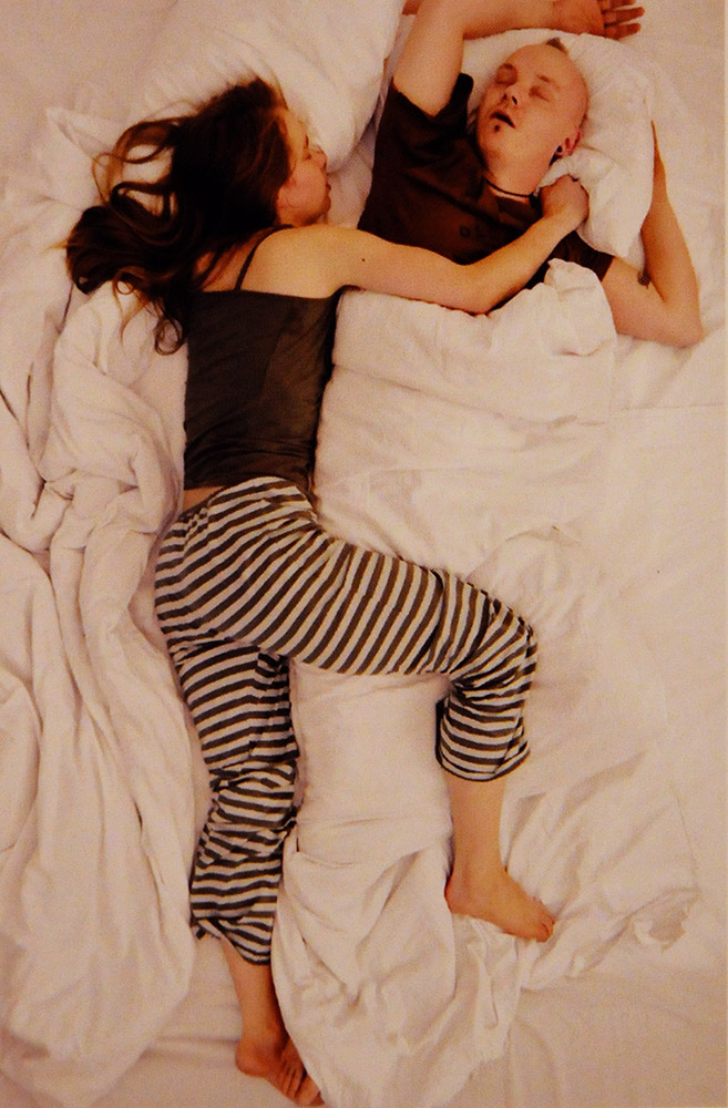 image from 1999 of Vaneeesa and Mark sleeping