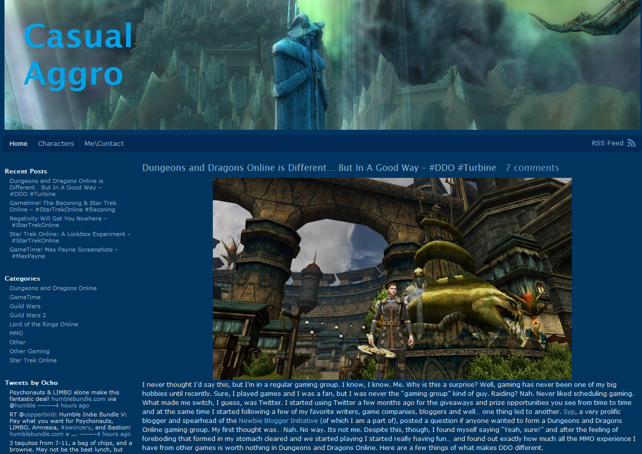 Casual Aggro MMO Blog Home Page