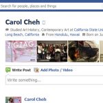 Screen Cap of Carol Cheh's Facebook Profile Pix