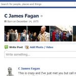 Screen Cap of C James Fagan's Facebook profile pix