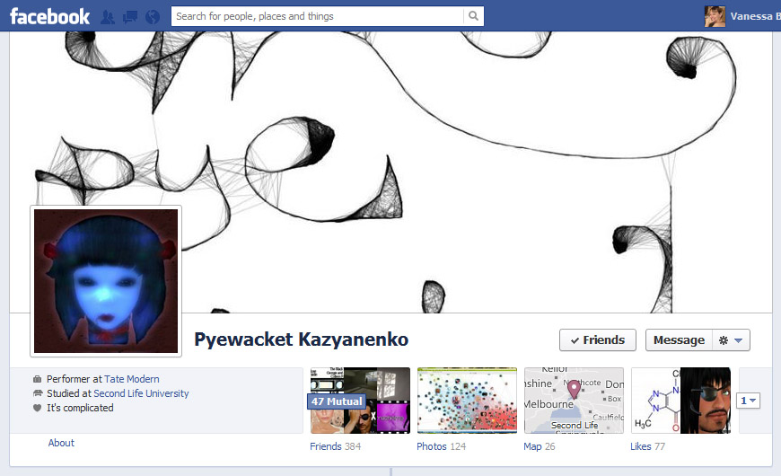 Screen Cap of Pyewacket Kazyanenko's Facebook Timeline Cover