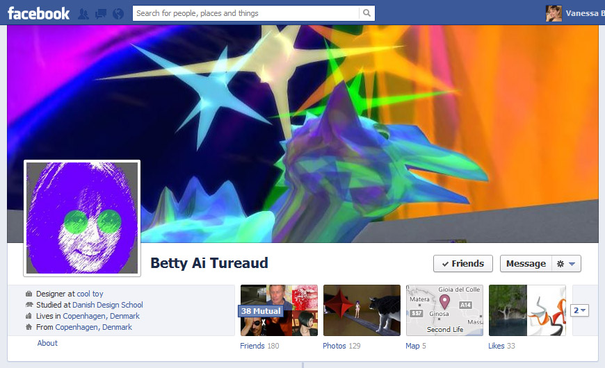 Screen Cap of Betty Tureaud's Facebook Timeline Cover