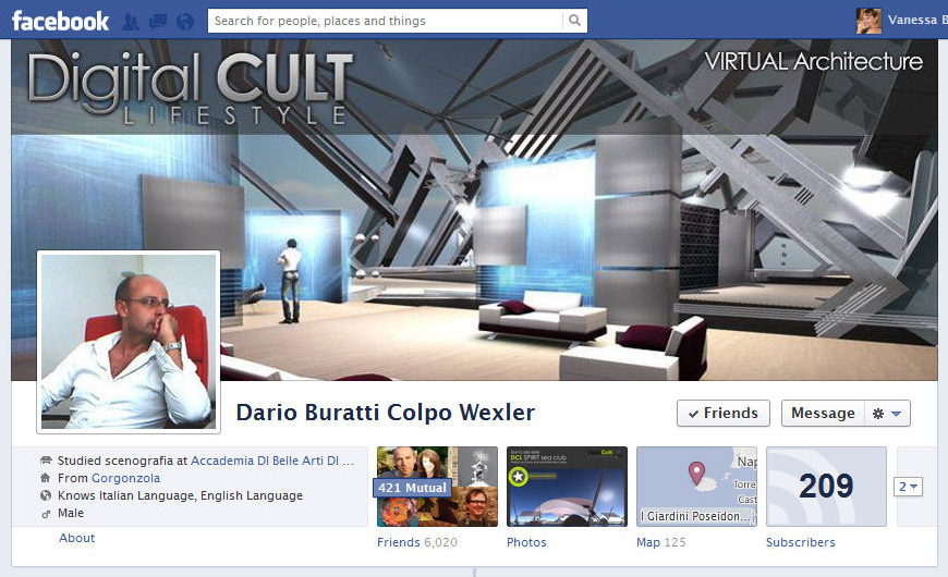 Screen Cap of Dario Wexler's Facebook Timeline Cover