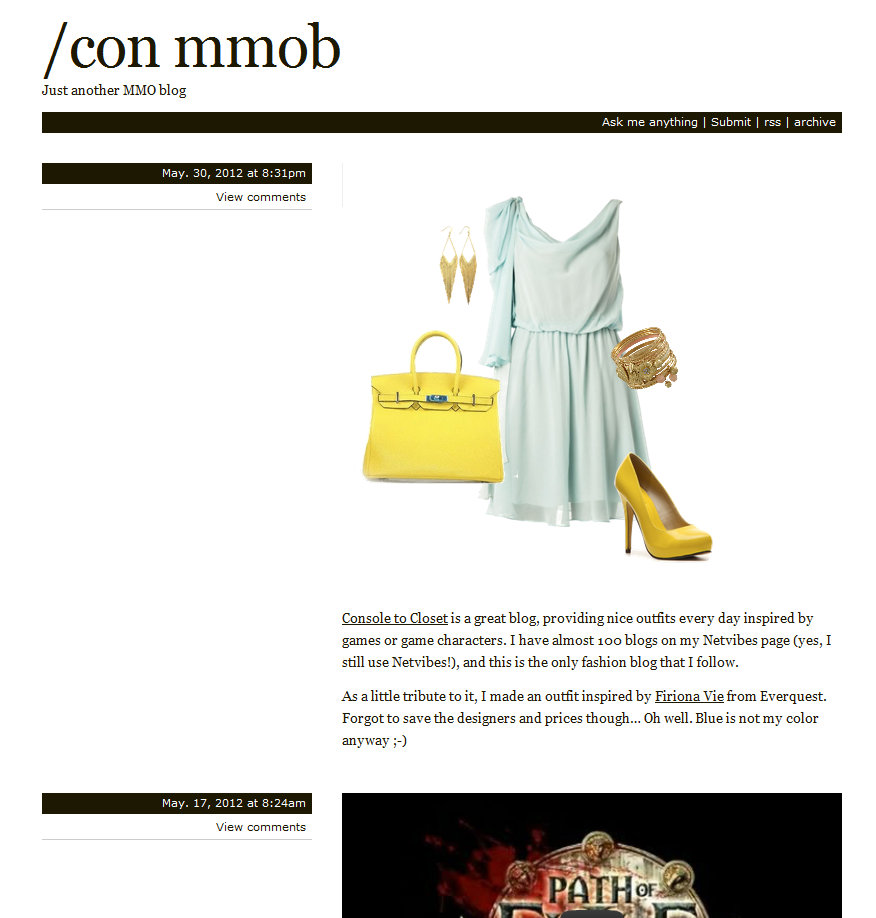 home page of blog /con mmob