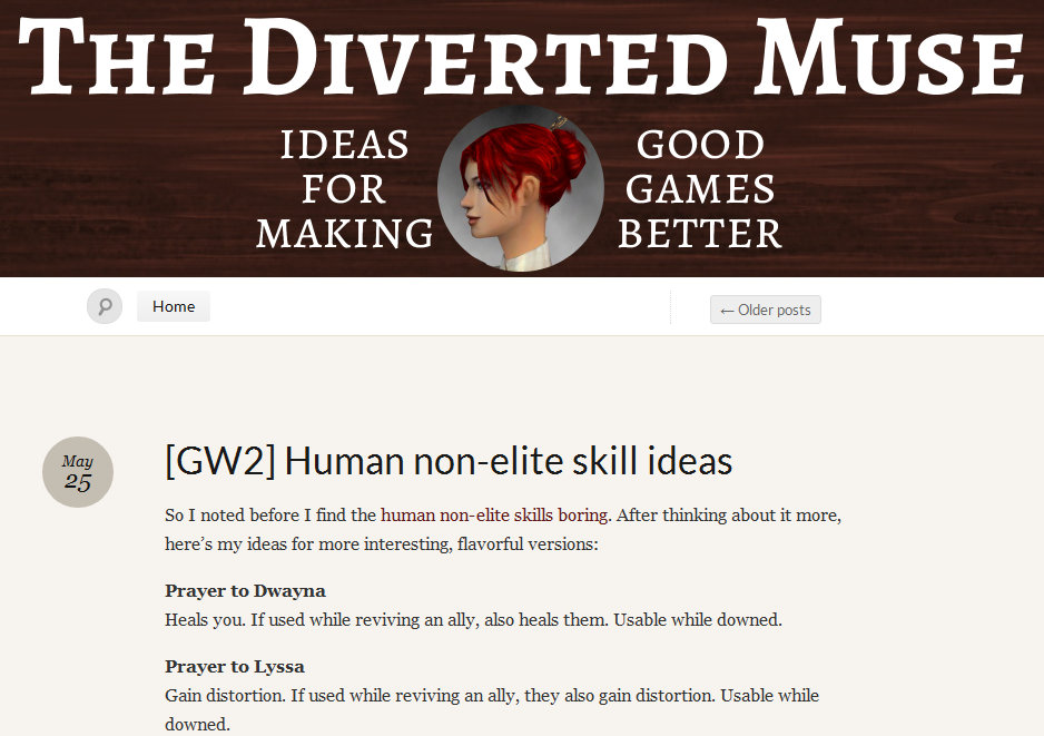 Home page of MMO Blog The Diverted Muse