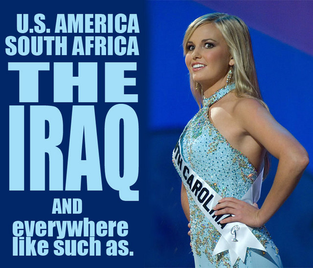 Miss Teen South Carolina, Caitlin Upton, Finalist for Miss Teen USA 2007 with text from her infamous map question answer