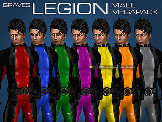 Advertising image for Graves Leather Latex Metal's Legion Menswear outfit