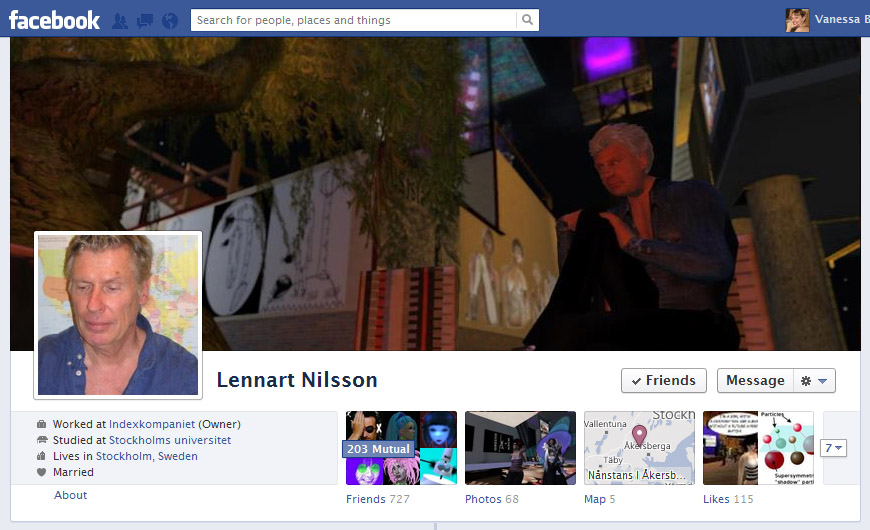 Screen Cap of Lennart Nilsson's Facebook timeline cover