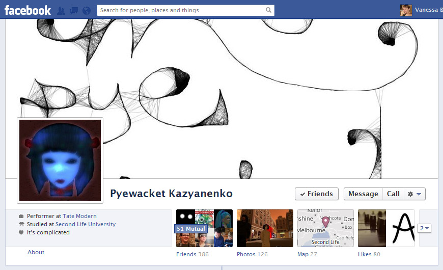 Screen Cap of Pyewacket Kazyanenko's Facebook Timeline cover