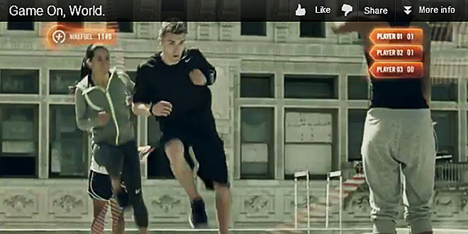 Screen Cap from Nike "Game On World" video spot