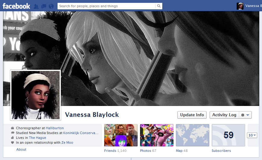 Screen Cap of Vaneeesa Blaylock's Facebook profile photo & Timeline cover
