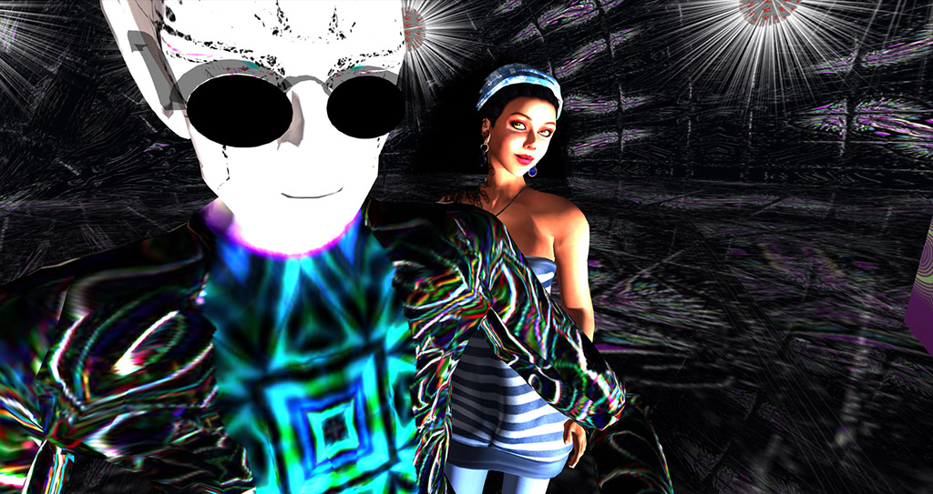 Tuna Oddfellow and Vaneeesa Blaylock at The Tunaverse. Two avatars against a patterned black background.