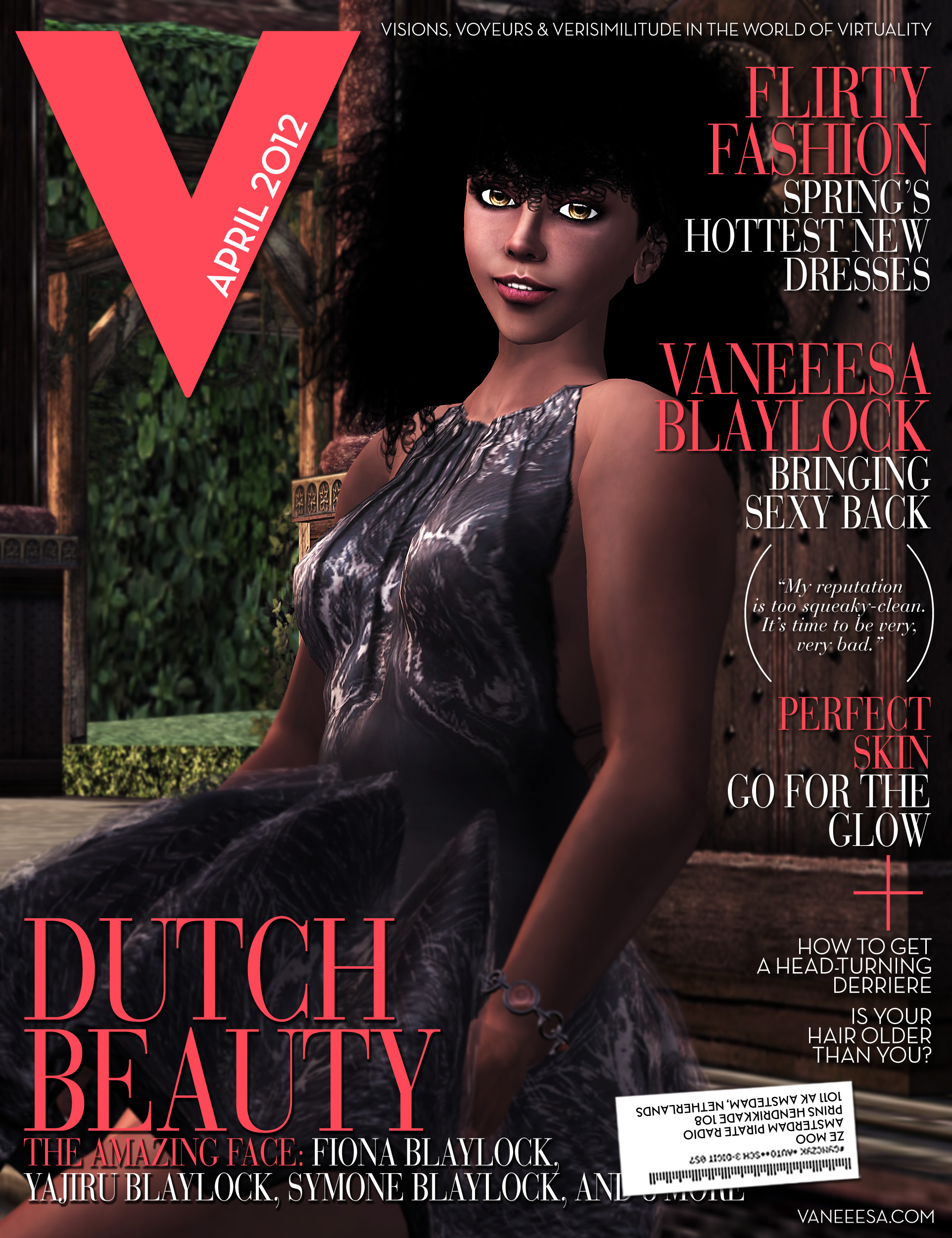 Cover image of Vaneeesa Blaylock in a black dress sitting against a post in a garden like setting