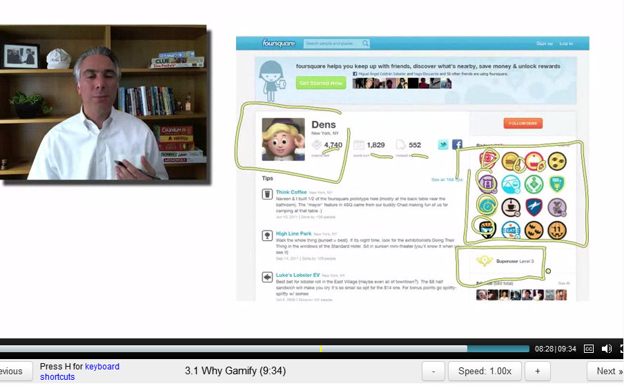 ScreenCap of Gamification Lecture 2 by Kevin Werbach