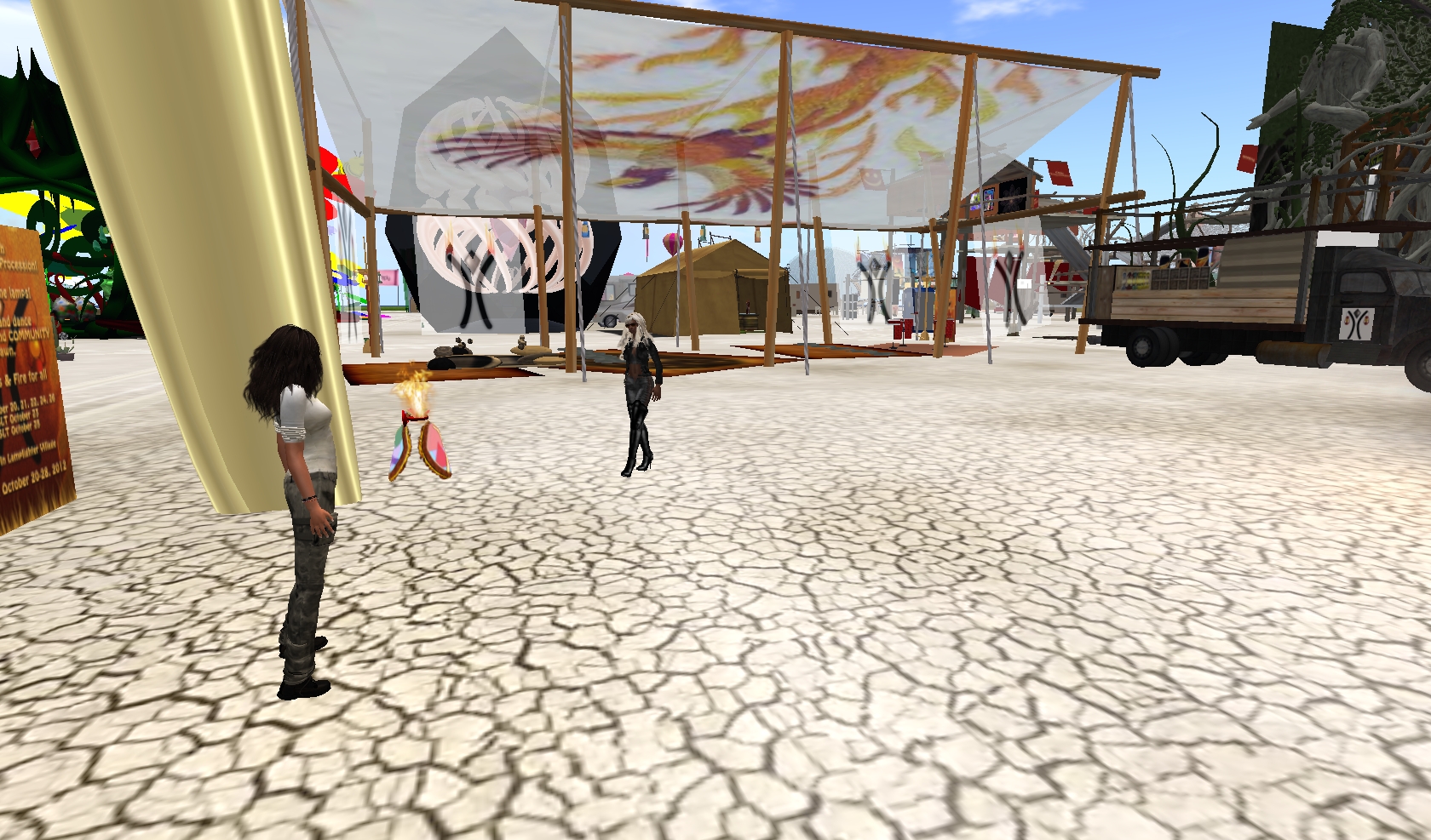 Day 2 BURN2 @ Lamplighers Village in Second Life by Yordie Sands 2012