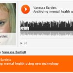 Image from SoundCloud showing the recording of Vanessa Bartlett's "Archiving mental health symptoms using new technology."