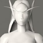 Image of Ironyca Lee's World of Warcraft avatar rendered in white porcelain