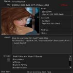 Fiona Blaylock's "profile" from the virtual world of Second Life