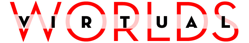 typographic logo treatment for iRez major section "Virtual Worlds"