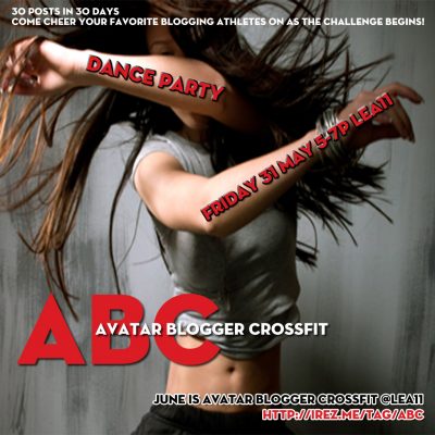 Poster for Avatar Blogger Crossfit kickoff dance party