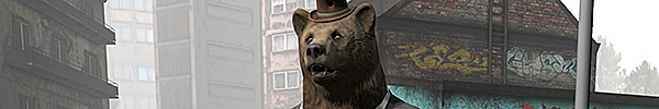 Strawberry Singh in a bear avatar as part of the preparations for Second Life's 10th birthday