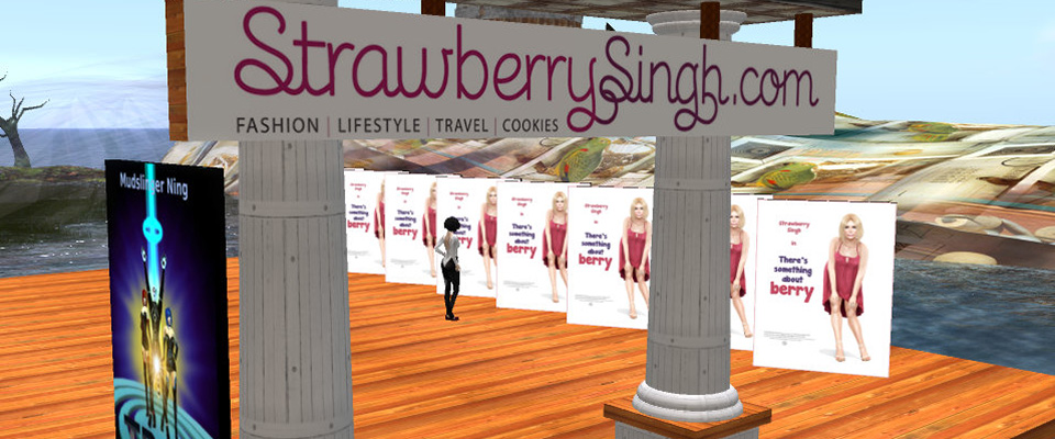 Vanessa Blaylock at the Strawberry Singh Meme Gallery at the Alice in Cornelland installation at LEA11 in Second Life